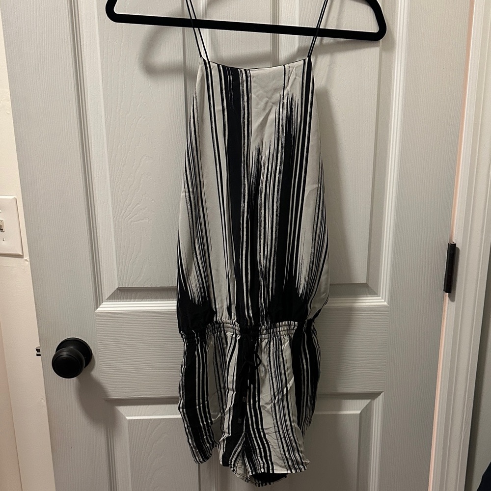 PAIGE Monochrome Striped Jumpsuit